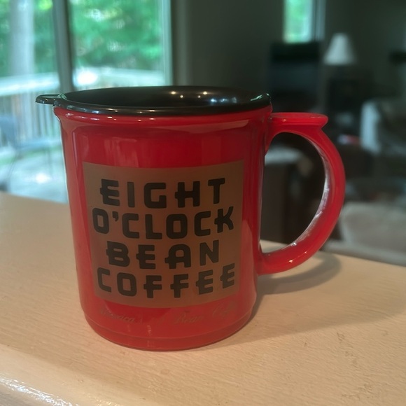 Vtg Eight O’Clock Bean Coffee Plastic Cup with Lid - Picture 15 of 15